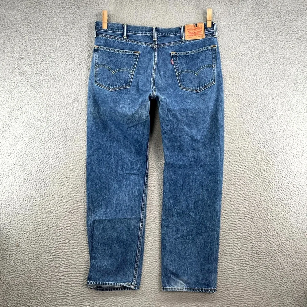Levi's 505 Jeans Mens 37x30.5* Blue Denim‎ Grunge Skate Academia Preppy Workwear